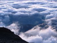 Dziura w chmurach na Chamonix